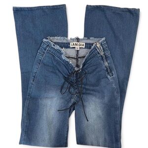 I.AM.GIA Denim Lace-Up Trousers